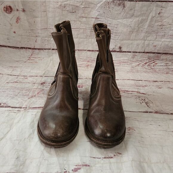 Freebird by Steven South Leather Double Zipper Ankle Boots Size 6 - Picture 4 of 7